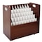Adiroffice 50-Compartment Mobile Wood Roll File Storage Organizer in Mahogany ADI626-MA-MK - alternate 1